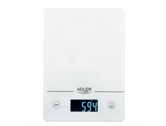Virtuvinės svarstyklės Adler Kitchen scales AD 3170 Maximum weight (capacity) 15 kg, Graduation 1 g, Display type LCD, White