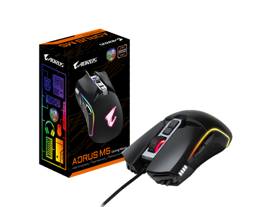 Pelė Gigabyte USB Mouse AORUS M5 wired, Black