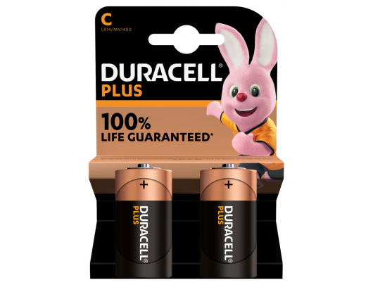 Baterijos Duracell Plus MN1400 C, Alkaline, 2 vnt