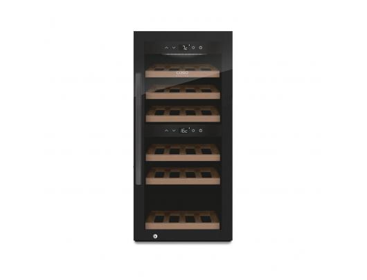Vyno šaldytuvas Caso Smart Wine Cooler WineExclusive 24 Energy efficiency class G, Bottles capacity 24 bottles, Cooling type Compressor technology, Bl