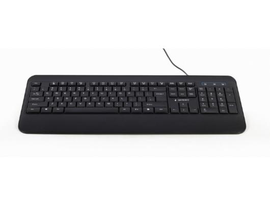 Klaviatūra Gembird Slim "Rainbow" backlight multimedia keyboard KB-UML-03	 USB Keyboard, Wired, US, Black