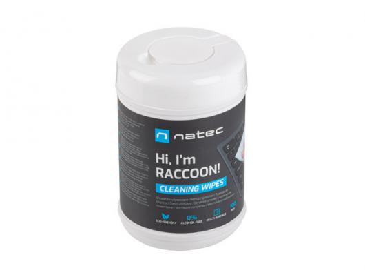 Servetėlės Natec Cleaning Wipes, Raccoon, 10x10 cm, 100-pack