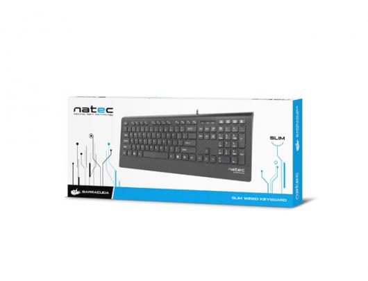 Klaviatūra Natec Keyboard, Barracuda, US Layout, Slim