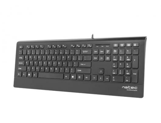 Klaviatūra Natec Keyboard, Barracuda, US Layout, Slim