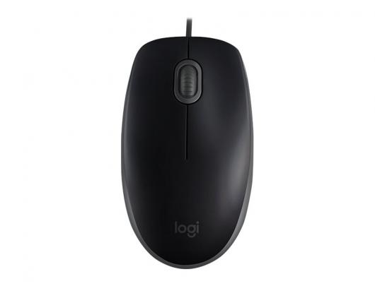 Pelė Logitech Mouse B110 Silent Wired USB Black
