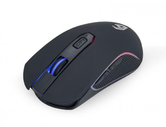 Žaidimų pelė Gembird RGB Gaming Mouse "Firebolt" MUSGW-6BL-01 Wireless, Optical mouse, Black