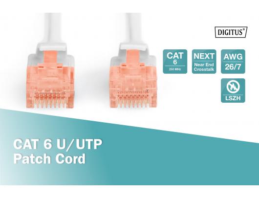 Tinklo kabelis Digitus CAT 6 1 m pilkas