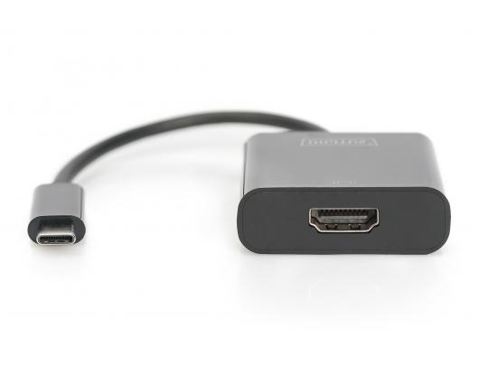 Jungčių stotelė Digitus USB Type-C to HDMI Adapter DA-70852 0.15 m, Black, USB Type-C