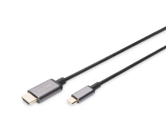 Adapteris Digitus USB Type-C to HDMI Adapter DA-70821 1.8 m, Black, USB Type-C