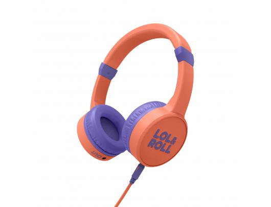 Ausinės Energy Sistem Headphones Lol&Roll Pop Kids Built-in microphone, Orange, Wired, On-Ear