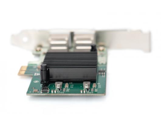 Tinklo adapteris Digitus Gigabit Ethernet PCI Express Card, 2-port 32-bit, low profile bracket, Intel chipset DN-10132