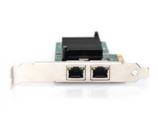 Tinklo adapteris Digitus Gigabit Ethernet PCI Express Card, 2-port 32-bit, low profile bracket, Intel chipset DN-10132