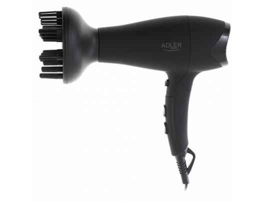 Plaukų džiovintuvas Adler Hair dryer AD 2267 2100 W Number of temperature settings 3 Diffuser nozzle Black