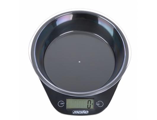Virtuvinės svarstyklės Mesko Kitchen scale with a bowl MS 3164 Maximum weight (capacity) 5 kg, Graduation 1 g, Display type LCD, Black