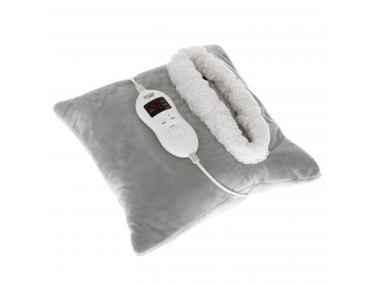 Šildoma antklodė rankoms Adler Heating Blanket AD 7412 Number of heating levels 8, Number of persons 1, Washable, Soft fleece, 80 W, Grey