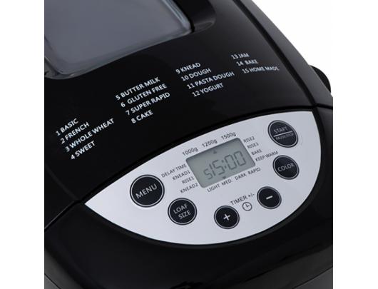 Duonkepė Mesko Bread maker MS 6022 Power 850 W, Number of programs 15, Display LCD, Black