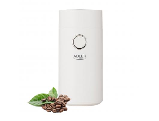 Kavamalė Adler Coffee Mill AD 4446ws 150 W, Coffee beans capacity 75 g, White