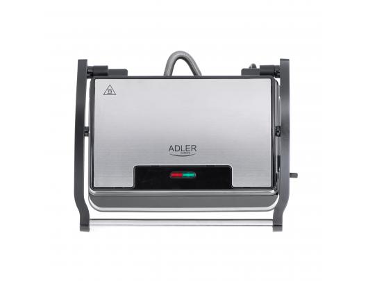 Elektrinis grilis Adler Electric Grill AD 3052 Table, 1200 W, Stainless steel, Non-stick grill plates