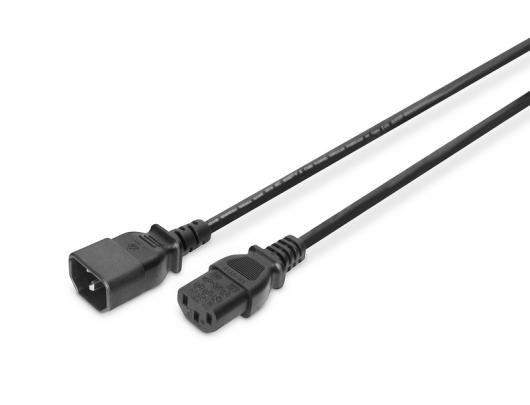 Kabelis Digitus Power Cord extension cable C13 - C14, AK-440201-018-S 1.8 m, Black