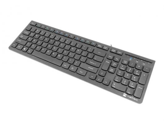 Klaviatūra Natec Keyboard Discus 2 Slim Wired, US Layout, USB 2.0, Black