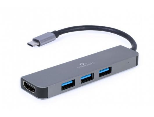 Adapteris Cablexpert USB Type-C 2-in-1 multi-port adapter (Hub + HDMI) A-CM-COMBO2-01 0.09 m, Grey, USB Type-C