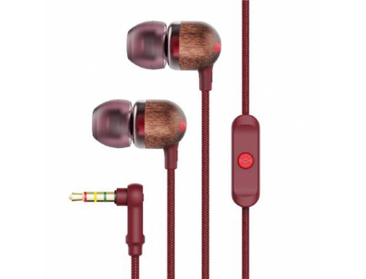 Ausinės su mikrofonu Marley Earbuds Smile Jamaica Built-in microphone, Wired, In-Ear, Red