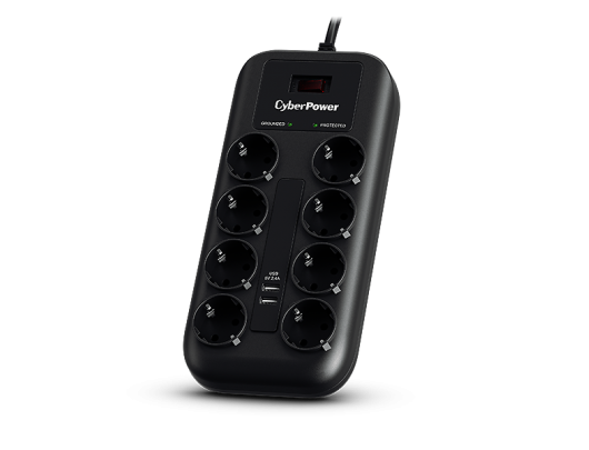 Apsaugos nuo viršįtampių įrenginys CyberPower Professional Series P0820SUF0-DE 1.8 m juoda