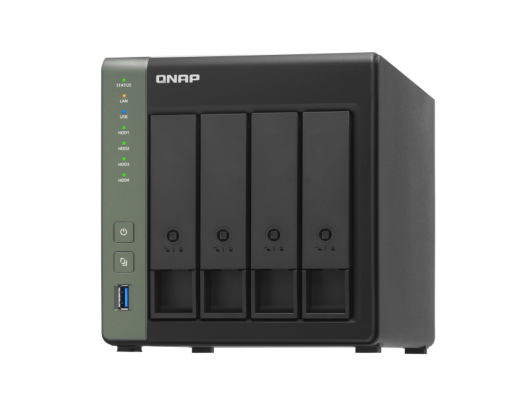 Diskų masyvas QNAP 4-Bay QTS NAS TS-431X3-4G Up to 4 HDD/SSD Hot-Swap, AL314 Quad-Core, Processor frequency 1.7 GHz, 4GB, DDR3L, 1x1GbE, 1x2.5GbE, 1x1