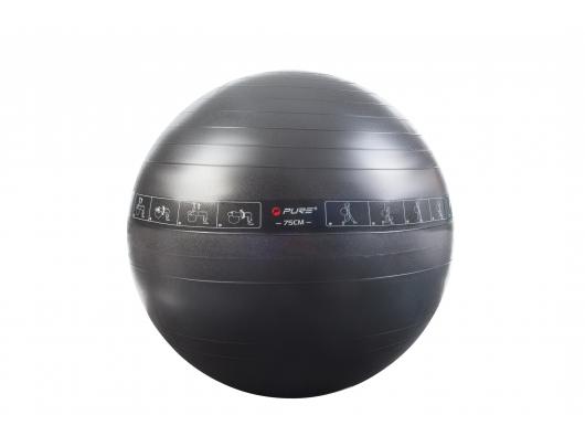 Kamuolys Pure2Improve P2I200080 Exercise Ball, 75 cm, Black, PVC