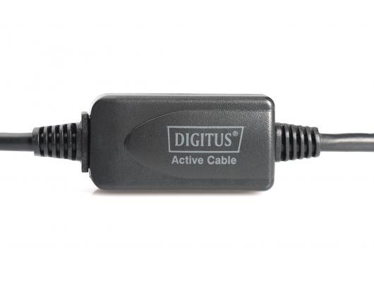 Kabelis Digitus Active USB 2.0 Repeater/Extension Cable DA-73100-1 10 m, Black