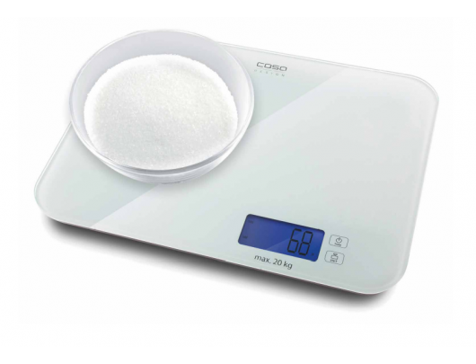 Virtuvinės svarstyklės Caso Designer kitchen scales LX 20 03294 Maximum weight (capacity) 20 kg, Graduation 5 g, White