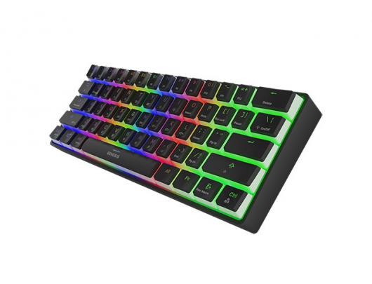 Žaidimų klaviatūra Genesis THOR 660 RGB Gaming keyboard, RGB LED light, US, Black, Wireless/Wired, Wireless connection, Gateron Red Switch