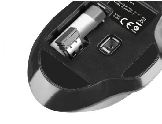 Belaidė pelė Natec Mouse, BlackBird 2, Silent, Wireless, 1600 DPI, Optical, Black