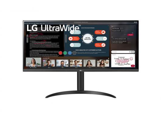 Monitorius LG 34WP550-B 34", IPS, UltraWide Full HD, 2560x1080 pixels, 21:9, 5 ms, 200 cd/m², Black, Headphone Out, 75 Hz, HDMI ports quantity 2