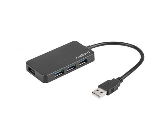 Adapteris Natec USB 3.0 HUB, Moth, 4-Port, Black