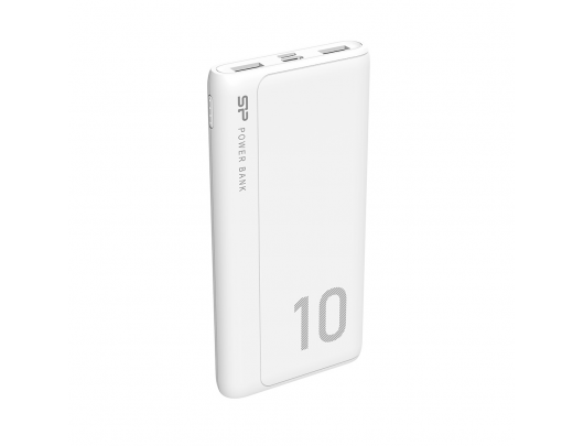 Išorinė baterija (power bank) Silicon Power Power Bank SP10KMAPBKGP150W Li-Polymer, White, 10000 mAh, Micro-USB, Type-C, 2 x USB Type-A