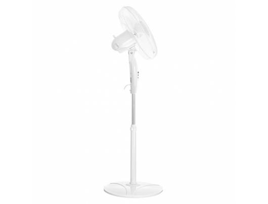 Ventiliatorius su stovu Adler Fan AD 7323w Stand Fan, Number of speeds 3, 90 W, Oscillation, Diameter 40 cm, White