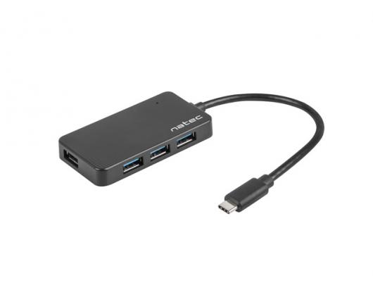 USB šakotuvas Natec USB 3.0 HUB, Silkworm, 4-Port, Black