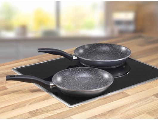 Keptuvių rinkinys Stoneline Pan Set of 2 6937 Frying, Diameter 24/28 cm, Suitable for induction hob, Fixed handle, Anthracite