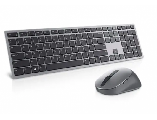 Klaviatūra+pelė Dell Premier Multi-Device Keyboard and Mouse KM7321W Keyboard and Mouse Set, Wireless, Batteries included, EN/LT, Titan grey