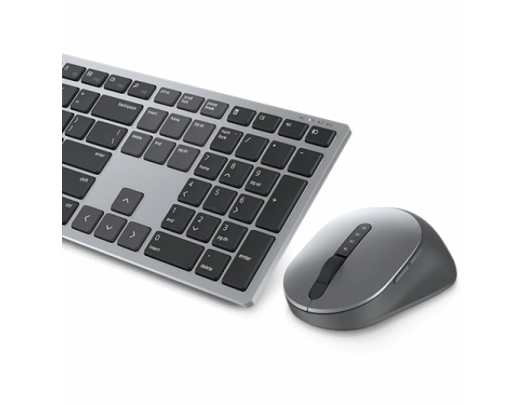 Klaviatūra+pelė Dell Premier Multi-Device Keyboard and Mouse KM7321W Keyboard and Mouse Set, Wireless, Batteries included, EN/LT, Titan grey