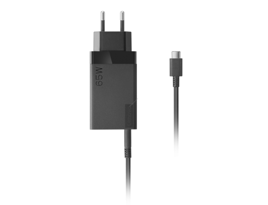 Įkroviklis Lenovo Travel Adapter USB-C AC EU Black, Charger, 65 W
