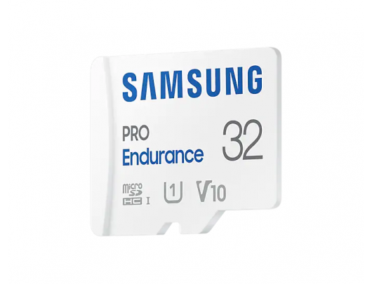 Atminties kortelė Samsung PRO Endurance MB-MJ32KA/EU 32 GB, MicroSD Memory Card, Flash memory class U1, V10, Class 10, SD adapter
