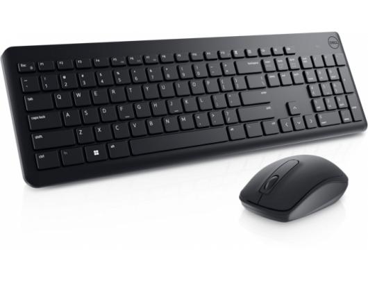 Klaviatūra+pelė Dell Keyboard and Mouse KM3322W Keyboard and Mouse Set, Wireless, Batteries included, RU, Black