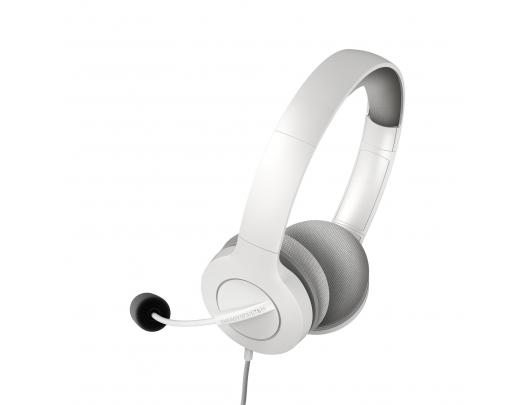 Ausinės Energy Sistem Headset Office 3 White (USB and 3.5 mm plug, volume and mute control, retractable boom mic)