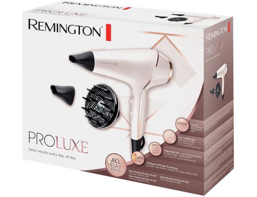 Plaukų džiovintuvas Remington Hair dryer ProLuxe AC9140 2400 W Number of temperature settings 3 Ionic function Diffuser nozzle White/Gold/Black