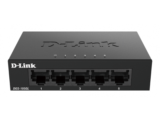 Komutatorius D-Link Ethernet Switch DGS-105GL/E	 Unmanaged, Desktop, 1GBps (RJ-45) ports quantity 5