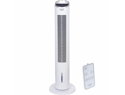 Ventiliatorius su stovu Adler AD 7855	 Tower Air Cooler, Number of speeds 3, 60 W, Oscillation, Diameter 30 cm, White