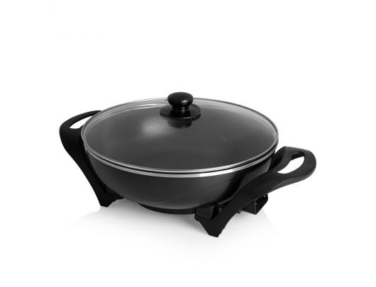 Wok keptuvė Tristar Electric Wok PZ-9130 1500 W, Stainless steel, 4.5 L, Black