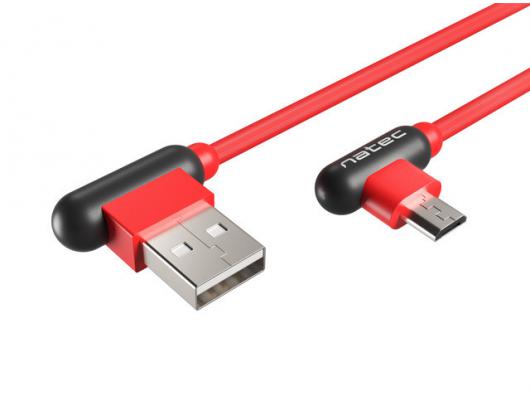 Kabelis Natec Angled USB Micro to Type A Cable Prati 1 m, USB Type-A, Micro USB